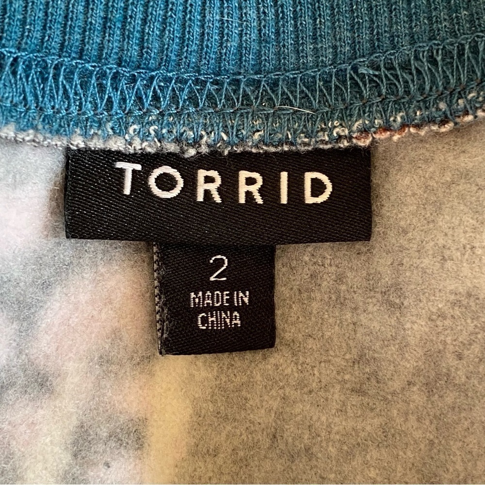 Torrid Classic Fit Cozy Fleece Raglan Rib Trim Crew Neck Sweatshirt Plus Size 2 - Picture 5 of 9